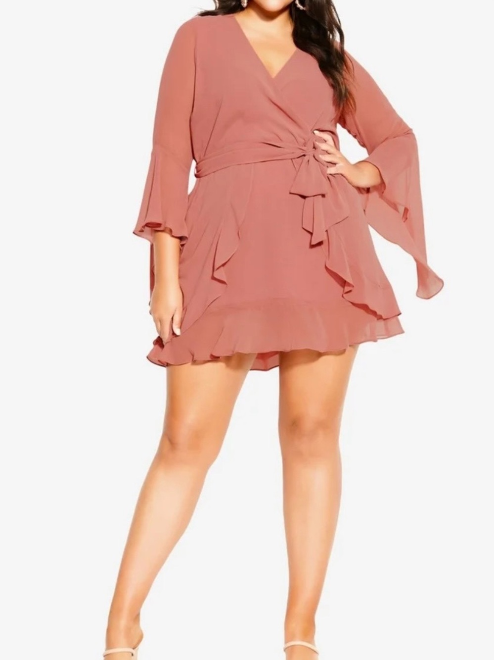 NWT City Chic Women’s Plus Size 18 Ruffle Dress